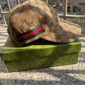 Gucci Brown Monogram Baseball Cap